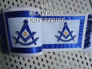 Freemason Sleeve Cuffs Regalia masónica bordada a mano para vestido ceremonial - Product Image 4