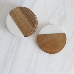Rustic <b>Wooden</b> <b>Coasters</b> Solid Natural Drink Mats for Hot and Cold Beverages Tabletop Protection - Product Image 3
