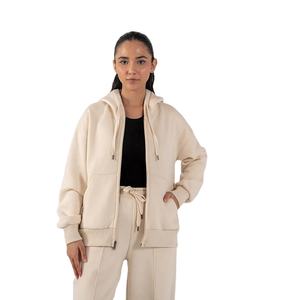 Sudadera con Capucha y Cremallera para Mujer, Tejido Suave al Tacto, Corte Holgado, Manga Larga, Sudadera Cálida para Mujer, Ropa de Calle para Clima Frío - Product Image 4