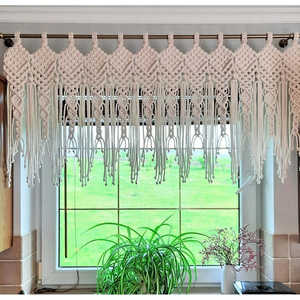 Boho Window <b>Valance</b> Vertical Pattern Hanging Bohemian Style Wall Vase Decor for Living Room <b>Bed</b> for Restaurants for Home Use - Product Image 1