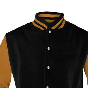 Chaquetas de béisbol para hombre de buena calidad con mangas de cuero chaqueta de béisbol universitaria acolchada a prueba de viento para hombre - Product Image 5