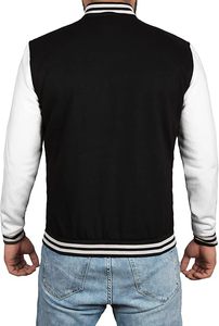 Comfortable Winter Warm Men Letterman Jacket Stand Collar Front Logo <b>Windproof</b> Breathable Quick Dry Customizable High Quality - Product Image 5
