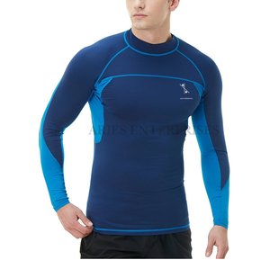 Camiseta de Compresión de Manga Larga para Hombre, Personalizable, Ligera, Transpirable, Ecológica, de Spandex/Poliéster, de Secado Rápido, para Natación - Product Image 1