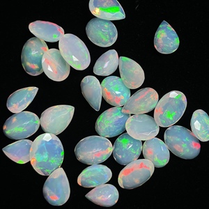Ópalo etíope Natural de tamaño de 2 a 5 quilates, Ópalo multicolor, piedra preciosa de corte de pera ovalado redondo facetado para fabricación de joyas AAA - Product Image 1