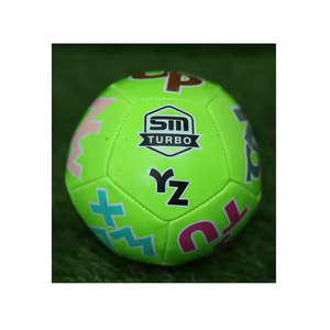 Venta al por mayor pieza en stock cosida a máquina Material de PVC vejiga de goma pequeño tamaño balón de fútbol - Product Image 4
