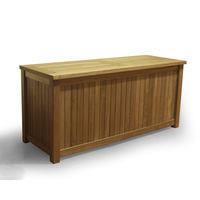 Caja de Almacenamiento y Banco de Teca para Exteriores, para Jardín y Piscina - Serie Meadow
