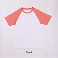 Sérigraphie personnalisée ou impression numérique DTG DTF T-shirts de baseball raglan pastel de haute qualité T-shirt Y2K et femmes en gros