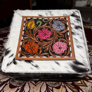 Bolsos Cosméticos de Cuero Vacuno con Estampado Animal Bohemio para Todas las Estaciones, Estuches para Joyería Hechos a Mano, Cierre de Cremallera Suave y Moderno - Product Image 2