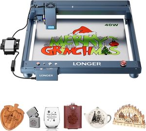 Graveur laser automatique Longer B1 40W avec support d'air, graveur laser DIY pour bois, métal, papier, acrylique, verre, cuir, 450x440mm - Product Image 1