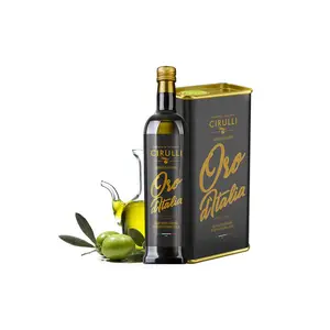 Aceite de oliva virgen extra hecho en Italia de la mejor calidad a granel 12 botellas de 0,75L x cartón Aceite de Oliva Virgen Extra puro a la venta