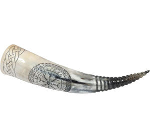 Cuerno para Beber Hecho a Mano de Primera Calidad, 100% Cuerno Natural, Estilo Vikingo Medieval, Producto de la India - Product Image 4