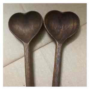 Juego de cucharas de cocina de madera de alta calidad, utensilios de cocina naturales ecológicos, cuchara de madera hecha a mano para servir y revolver - Product Image 4