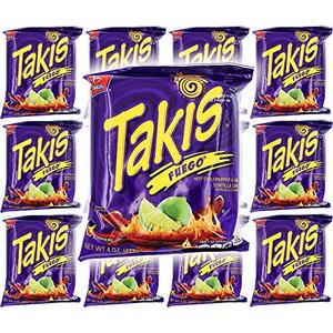 Takis ข้าวโพดตอร์ติญ่าชิปอบแห้งด้วยความร้อนสีฟ้าและสีแดงปราศจากกลูเตนขนมที่มีรสเค็มในถุงขายส่ง - Product Image 5