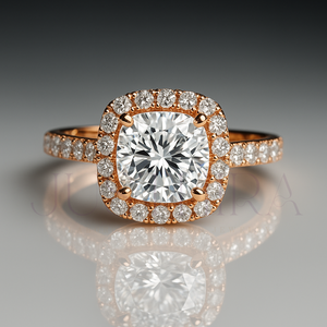 Elongated Cushion D color VVS1 Clarity Cut Moissanite Premium Diamond Solitaire Hidden Halo Engagement Ring Gift For Her - Product Image 3