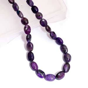 AAA riche violet Sugilite 6x9mm-10x14mm lisse ovale pépite perle Premium Sugilite pierre précieuse lâche dégringolé perle pour bijoux - Product Image 1