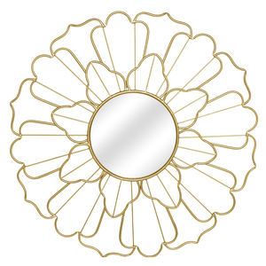 Miroir mural traditionnel en métal en laiton AK avec cadre au design attrayant fini or pour la décoration intérieure de la maison - Product Image 5