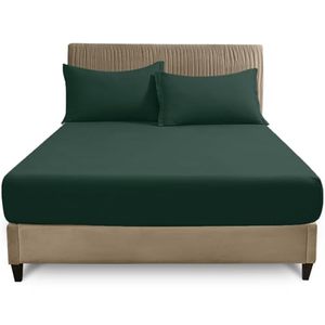 Custom Cotton Fitted Bed <b>Sheet</b> <b>King</b> Queen <b>Size</b> Soft Breathable Hotel Home Bedding Plain Dyed OEM Wholesale Set - Product Image 1