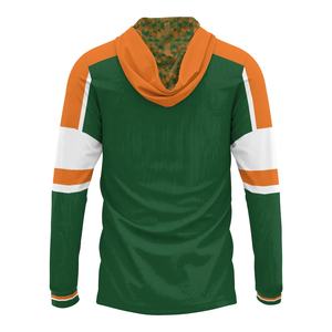 Directo al por mayor personalizado verde FAMU sublimación sudaderas con capucha transpirables para unisex - Product Image 2