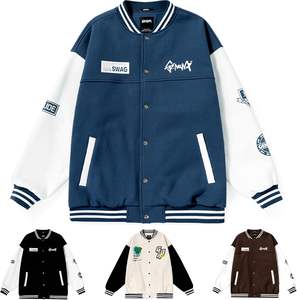 Chaqueta Varsity para hombre, chaqueta de béisbol universitaria, chaqueta de béisbol Bomber informal con letras, chaqueta Vintage ajustada - Product Image 2