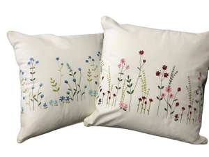 Hand Embroidery Cushion Case <b>Cover</b> Cushion <b>Cover</b> 100% Cotton for Home Decorative OEM Made in Vietnam - Product Image 6