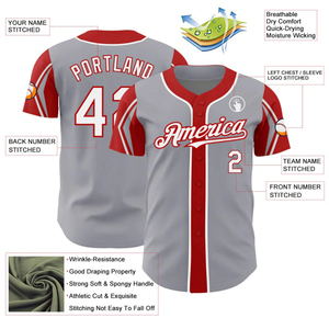 Maillot de baseball personnalisé impression par sublimation respirante Option de taille Plus Logos de numéros de joueur personnalisés pour les équipes Clubs - Product Image 2