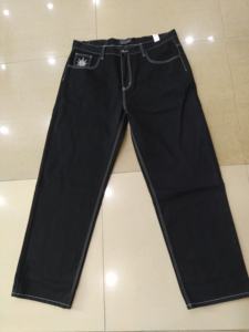 Jeans en denim délavé tendance pour homme, coupe droite, streetwear, poids lourd, 100% coton, personnalisé 2025 - Product Image 3