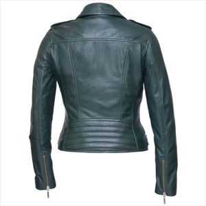 Chaqueta de cuero genuino de alta calidad para mujer de Otoño/Invierno, ajuste delgado con bolsillos, relleno de algodón de tela Material, suministro al por mayor - Product Image 2