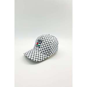 Palestine-Themed 100% Cotton Embroidered Promotional Hat for Children - Product Image 1