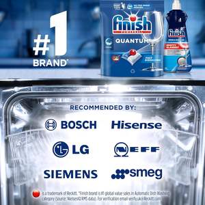 Pastillas para Lavavajillas Finish Quantum Infinity Shine, 100 Unidades, Aroma Original Fresco, Pastillas Detergentes con Poderoso Efecto de Limpieza y Brillo - Product Image 3