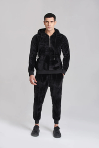 Ensemble de survêtement de compression pour homme, pantalon de survêtement à manches longues et fermeture éclair intégrale, vêtements de sport - Product Image 2