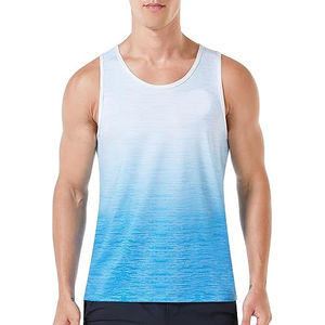 Camiseta sin mangas de sublimación para hombre con estilo, superventas, transpirable, cómoda, de alta calidad, fácil de lavar, camiseta sin mangas para hombre con colores personalizados - Product Image 5