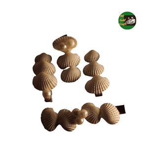 กิ๊บติดผมรูปเปลือกหอยทำด้วยมือ-กิ๊บหนีบผมเปลือกหอยมันวาวสำหรับดูชายหาดฤดูร้อน-อุปกรณ์แต่งผมธีมนางเงือก - Product Image 1