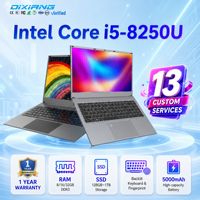 Logo Kustom Laptop Bisnis Tipis Baru 15.6 Inci Intel I5 8250U Windows 10/11 RAM 8/16/32GB & SSD NGFF 128GB~1TB 3 Port USB