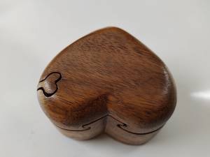 Natural Wooden Heart Jewelry Storage <b>Box</b> with Lid Handmade Wood Ring Earring <b>Keepsake</b> <b>Box</b> for Gift & Décor - Product Image 6