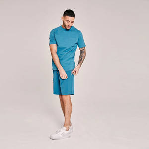 Conjunto de camiseta de manga corta para hombre Premium High Street Style Casual Summer Collection-Algodón pesado Transpirable Cómodo - Product Image 3