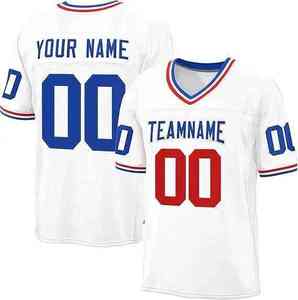 Maillots américains personnalisés avec couture ou impression personnalisée de noms et de numéros pour hommes, séchage rapide, confortables et légers - Product Image 4