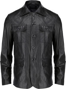 Chaquetas de cuero de lona de alta calidad para hombre transpirable elegante invierno presupuesto-consciente mantenerte mirando fuerte característica de moda cálido - Product Image 2