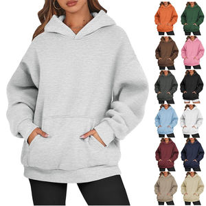 Sudadera con capucha pesada de algodón de alta calidad 100% para mujer, estampado de espuma personalizado, logotipo frontal, estilo informal para invierno - Product Image 4