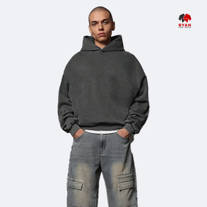 Sudadera con Capucha para Hombre Ryan Pro Gear, Diseño de Bolsillo, con Logotipo Personalizado en la Parte Delantera, 100% Algodón, Tejido de Felpa, Color Sólido, Ropa Casual de Invierno - Product Image 3