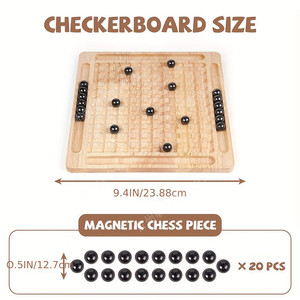 Incontri di famiglia magnetico gioco di <span class=keywords><strong>scacchi</strong></span> con tavola di legno che combina <span class=keywords><strong>scacchi</strong></span> <span class=keywords><strong>classici</strong></span> per divertimento e intrattenimento - Product Image 2