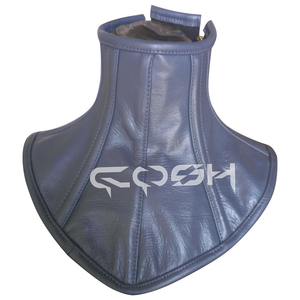 Corset de cou gothique unisexe en cuir gris - Product Image 1