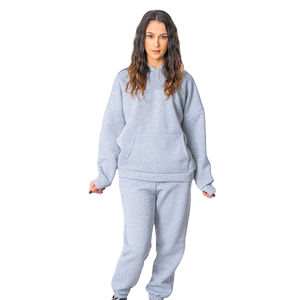 Logo de alta calidad bordado Fleece Pullover Chándales Invierno Primavera Prendas de abrigo Sudadera con capucha Pantalones de chándal XXL Plus disponible - Product Image 1