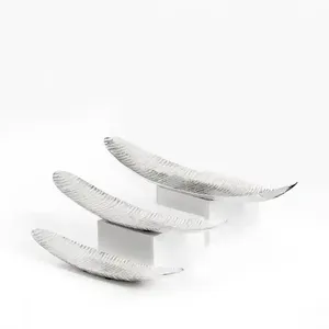 Nuevo y moderno plato de fruta decorativo artesanal de lujo, cuenco de metal, hotel y decoración de boda, chapado en oro en aluminio - Product Image 2