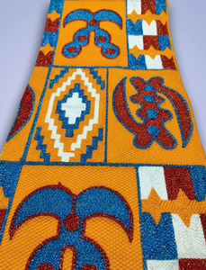 Tela Jacquard Tribal Marroquí 100% Algodón, 470 GSM, Diseño Étnico Multicolor para Ropa Tradicional y Textiles de Moda - Product Image 2