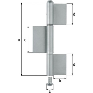 Correa de Construcción de 3 Piezas para Soldar Acero Crudo, Cabeza Redonda 260/50/16/80 mm para Cercas, Enrejados y Puertas, Producto GAH - Product Image 1