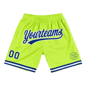 Industrie Direct Engro Sportswear Basketball <b>Shorts</b> Custom Neon <b>Green</b> Royal-White Authentic Throwback Basketball <b>Shorts</b> - Product Image 1
