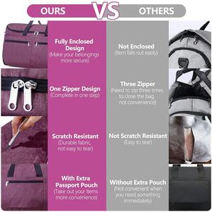 Bolsa de lona de viaje con correa ajustable Bolsa de lona deportiva en blanco Bolsa de gimnasio - Product Image 3