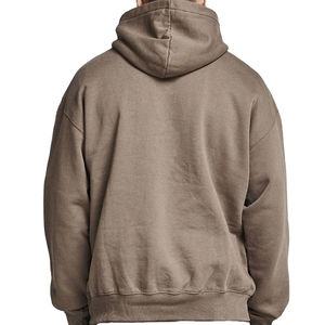 Sweat à capuche en coton épais et éponge française de haute qualité pour hommes sweat à capuche personnalisé surdimensionné avec épaule tombante - Product Image 2