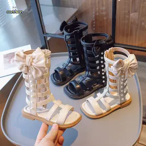 Conyson Sapatos infantis atacado para meninas Sandálias infantis 2024 moda casual sapatos ocos versáteis estilo romano sapatos para festas infantis