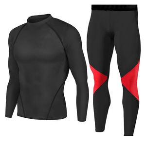 2024 logotipo personalizado gimnasio mallas de manga larga ropa deportiva de alta elasticidad de secado rápido baloncesto/correr/Fitness conjunto transpirable sólido - Product Image 5